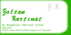 zoltan martinat business card
